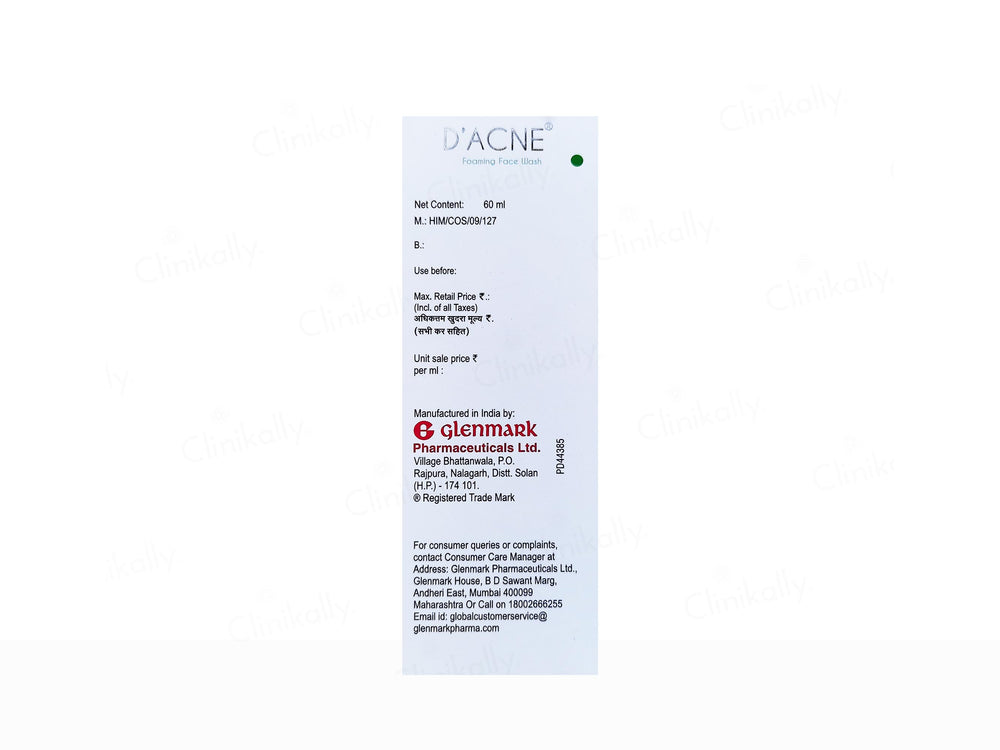 D'Acne Foaming Face Wash