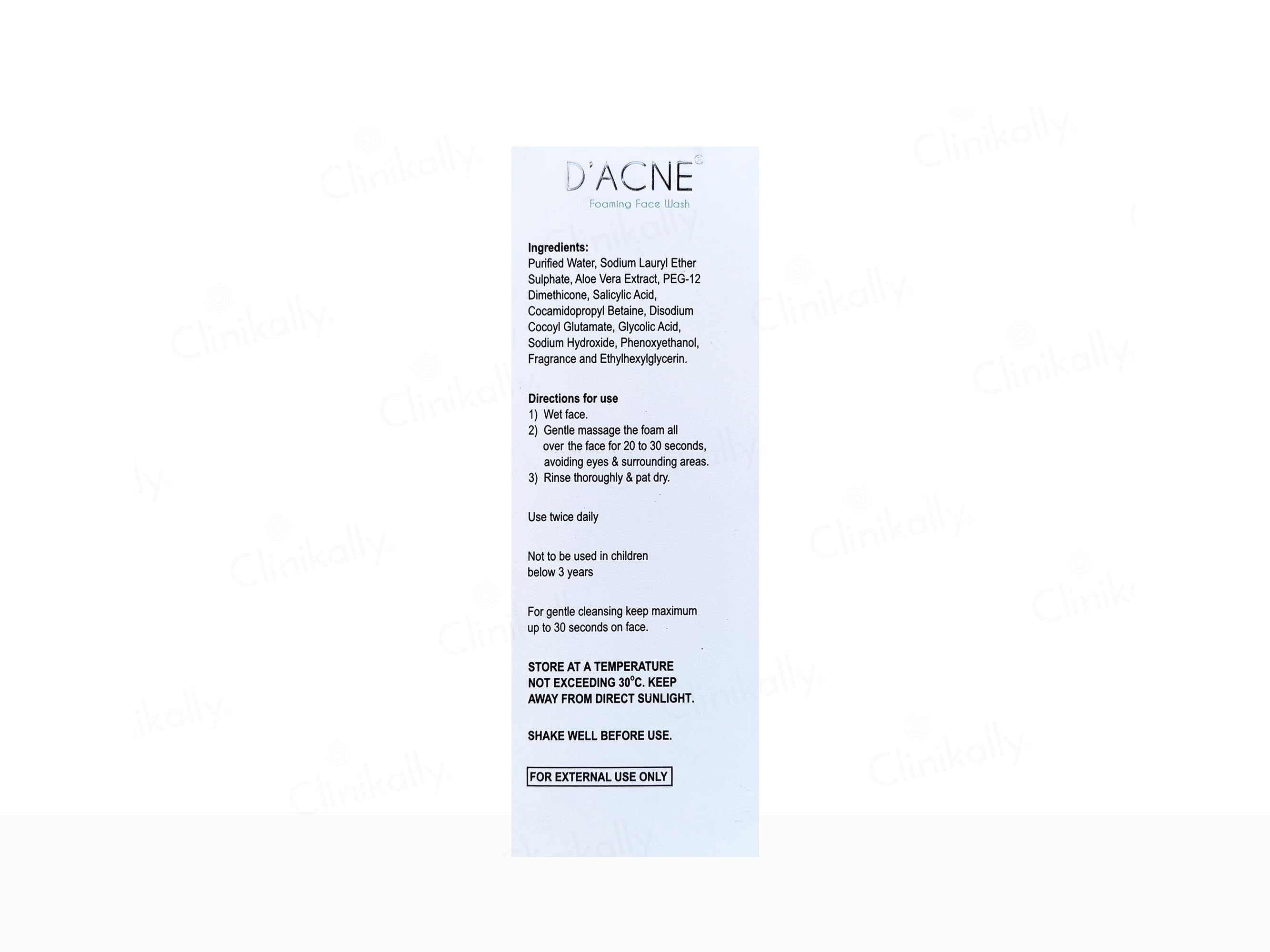 D'Acne Foaming Face Wash