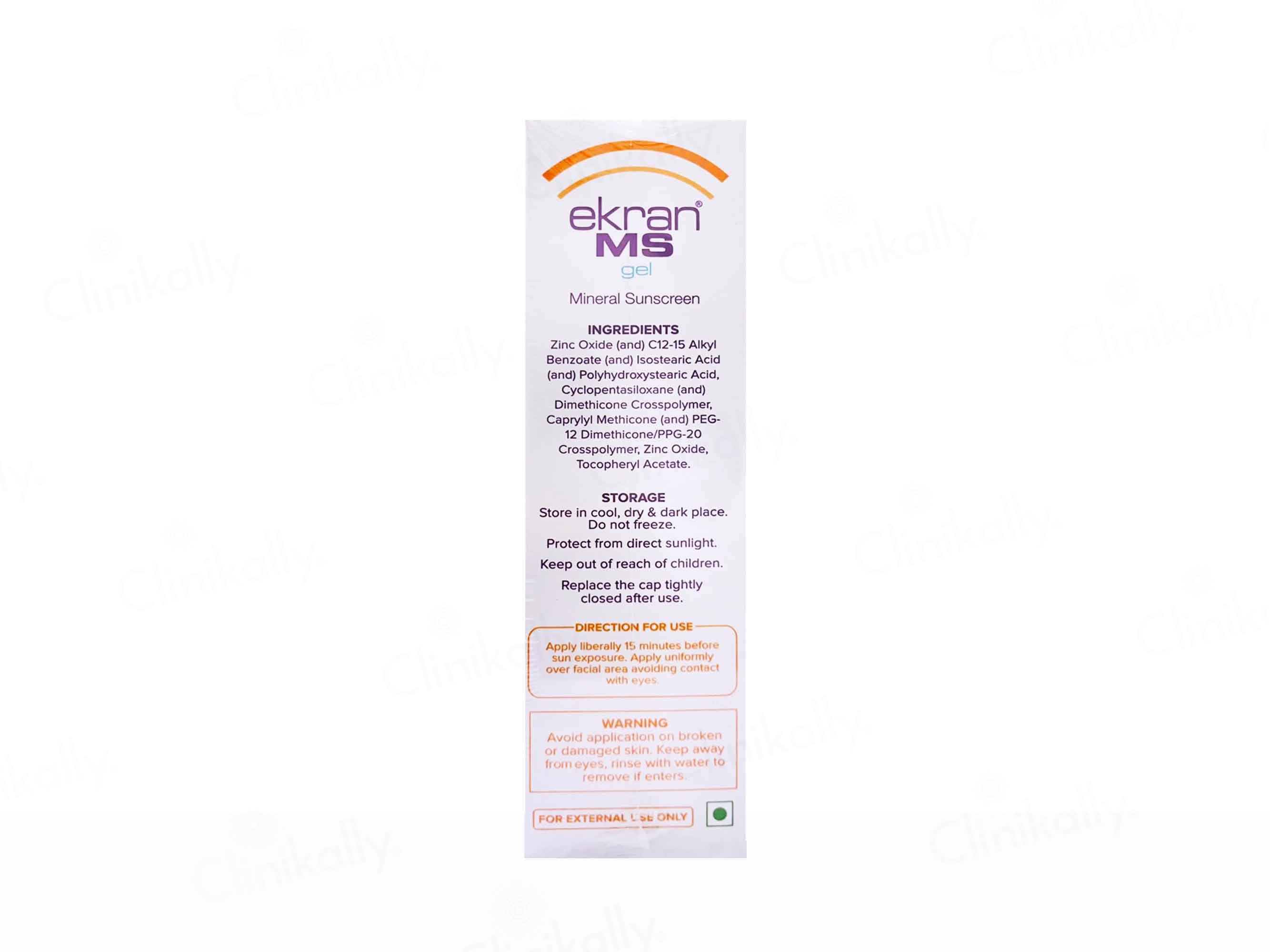 Ekran MS Mineral Sunscreen Gel SPF 50 PA+++