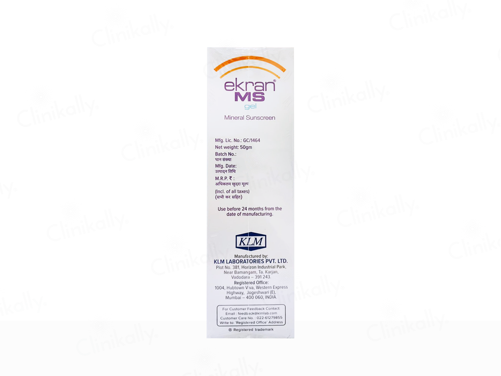 Ekran MS Mineral Sunscreen Gel SPF 50 PA+++