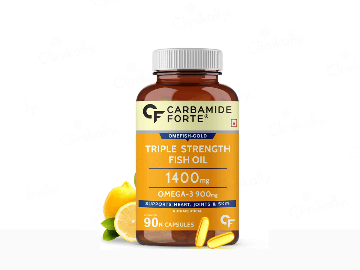 Buy Carbamide Forte Triple Strength Fish Oil 1400mg + Omega 3 Capsule ...