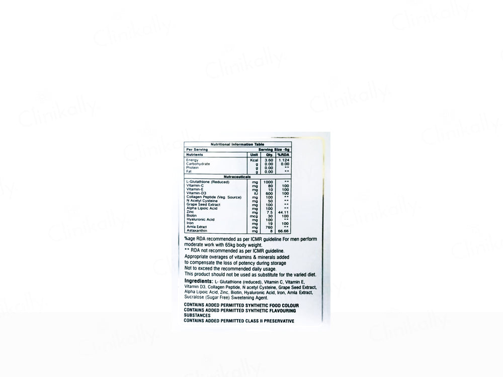Fixglow Ultimate Skin Brightness Nutraceutical Sugar Free Sachet