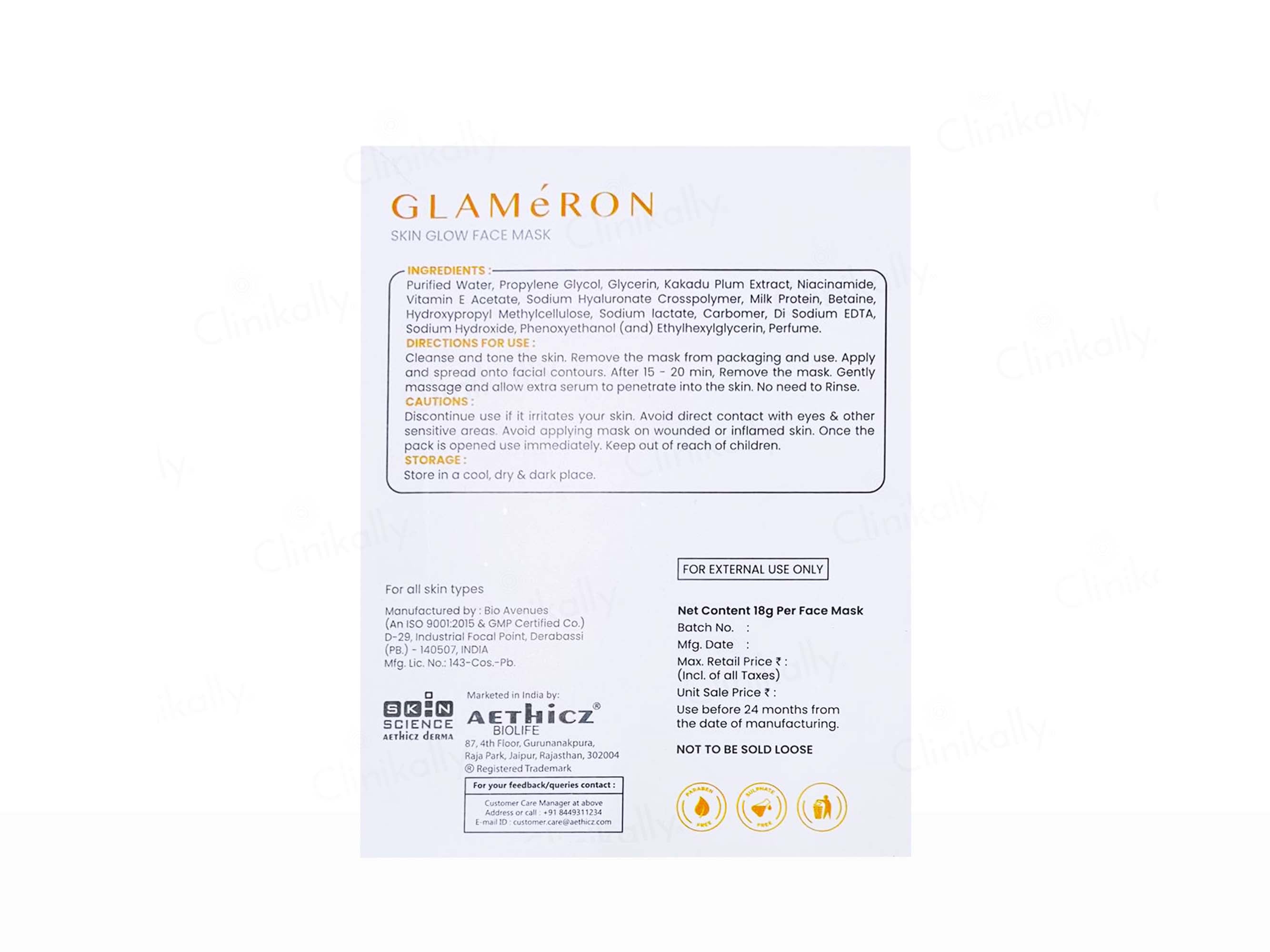 Glameron Skin Glow Face Mask