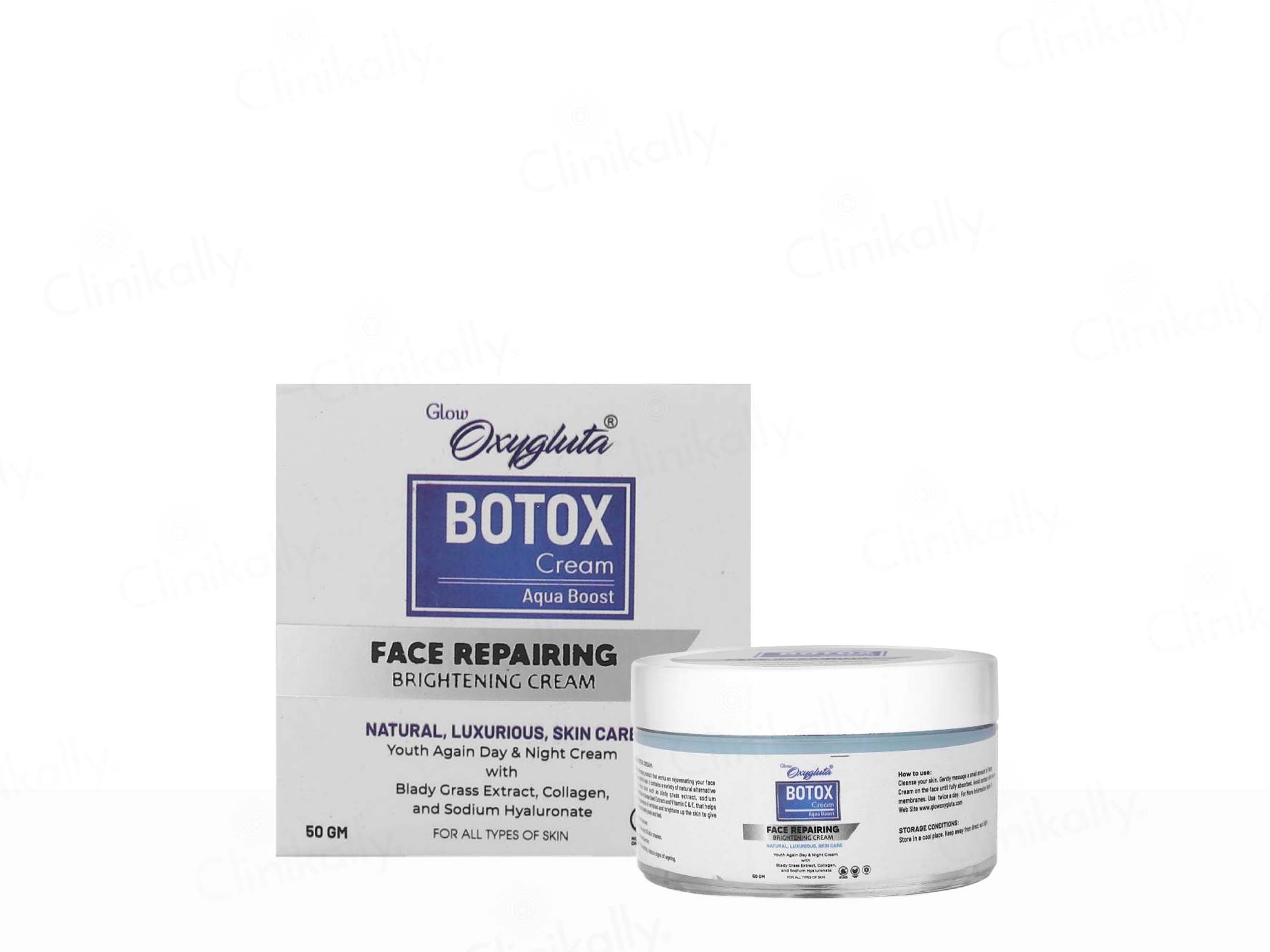 Glow Oxygluta Botox Aqua Boost Face Repairing Brightening Cream