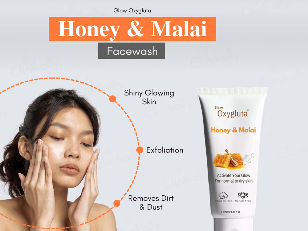 Glow Oxygluta Honey & Malai Face Wash