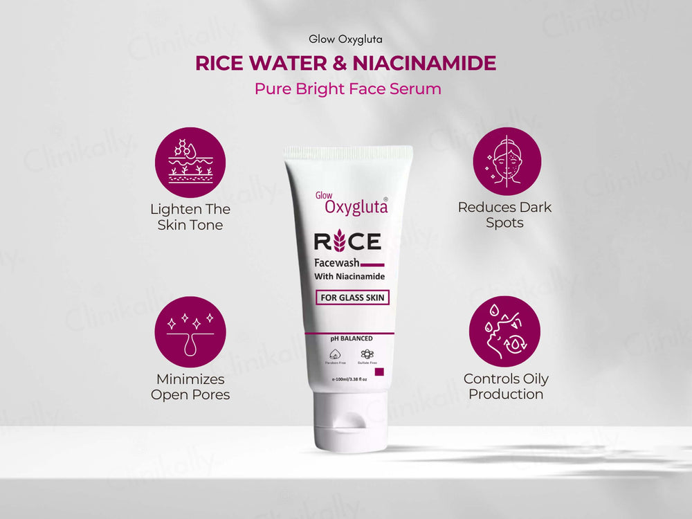 Glow Oxygluta Rice Facewash For Glass Skin