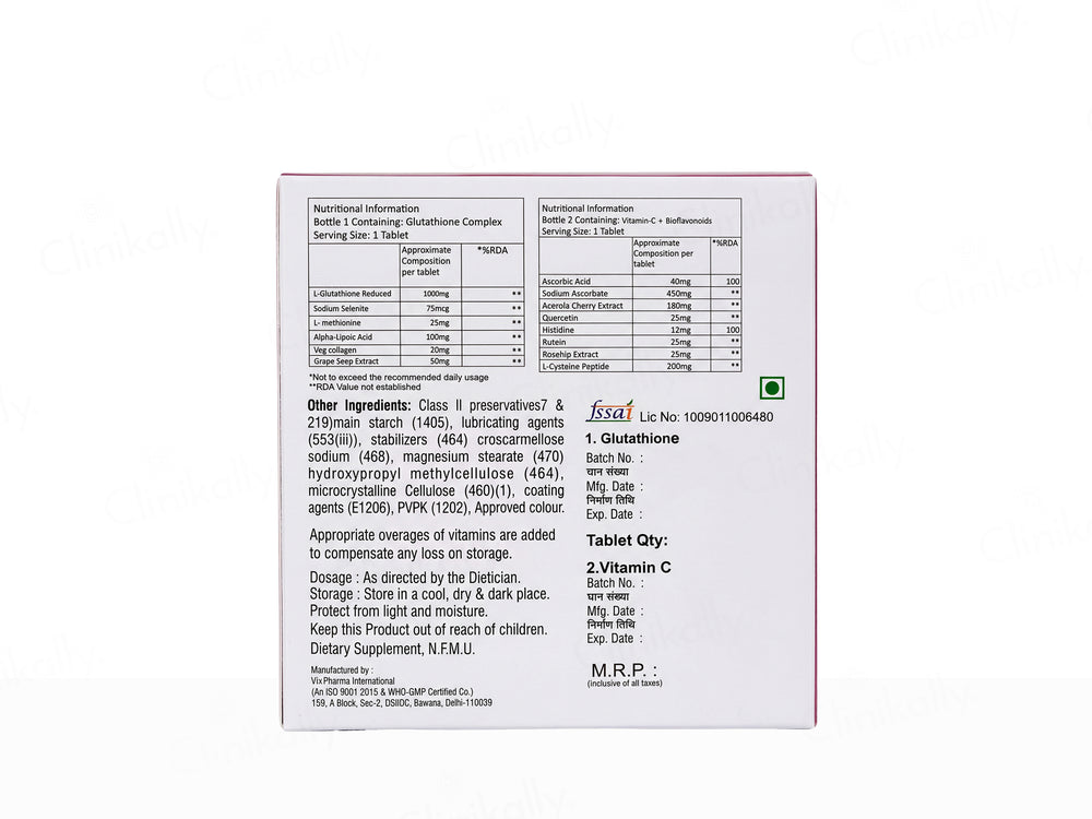 Gluvita-C Advance Skin Lightening Nutritional Supplement Kit