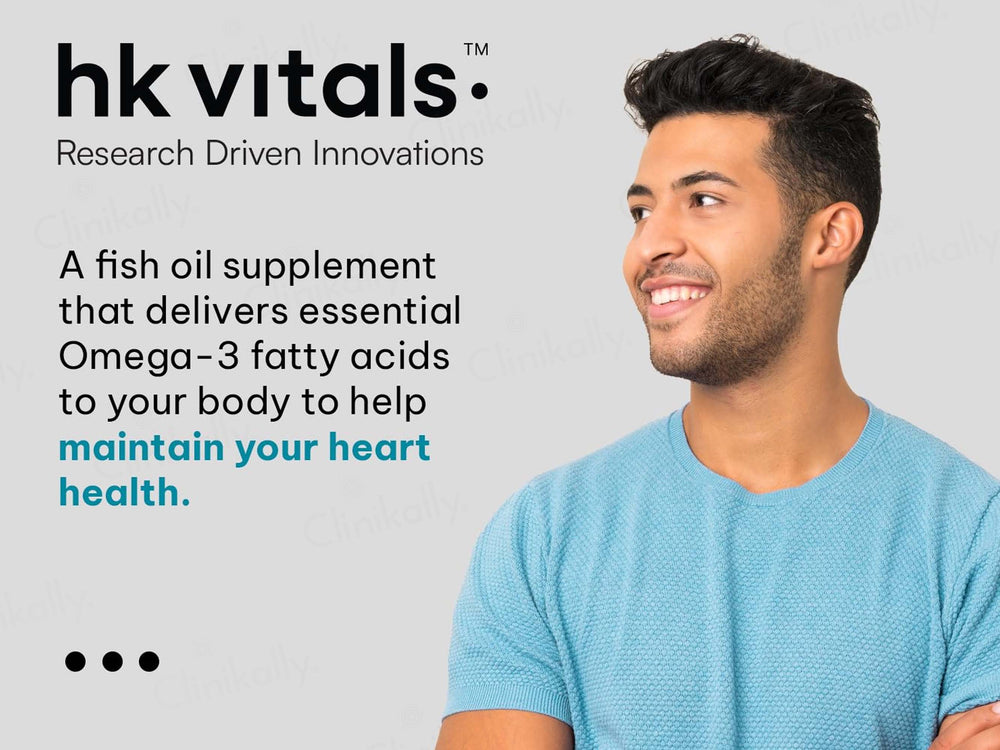 HK Vitals Fish Oil 1000mg with 180mg EPA and 120mg DHA Capsule