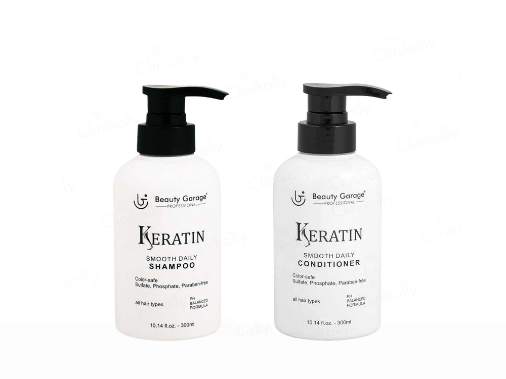 Beauty Garage Keratin Smooth Daily Shampoo + Conditioner Combo