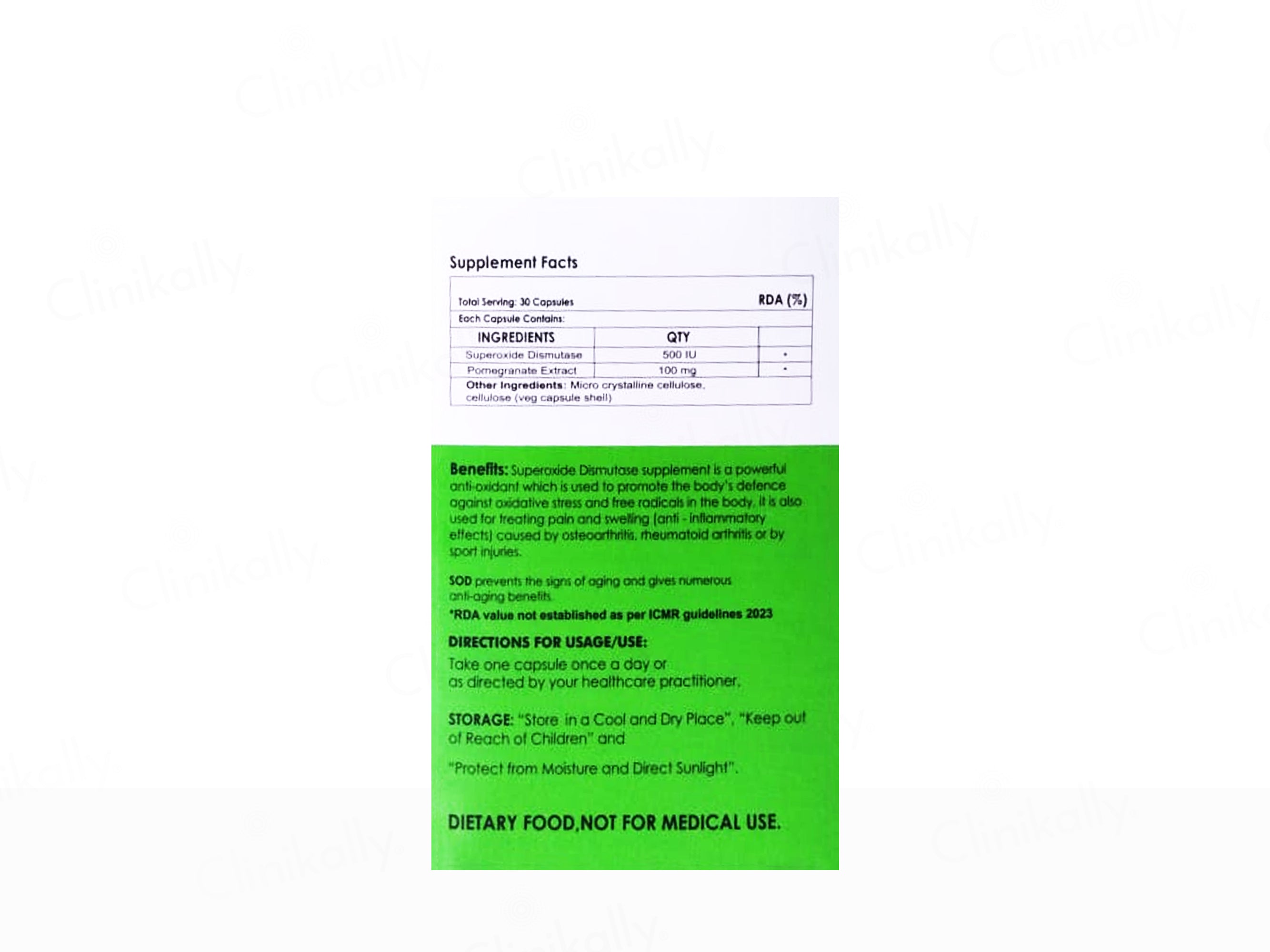 Numiverse SOD Antioxidant Capsule