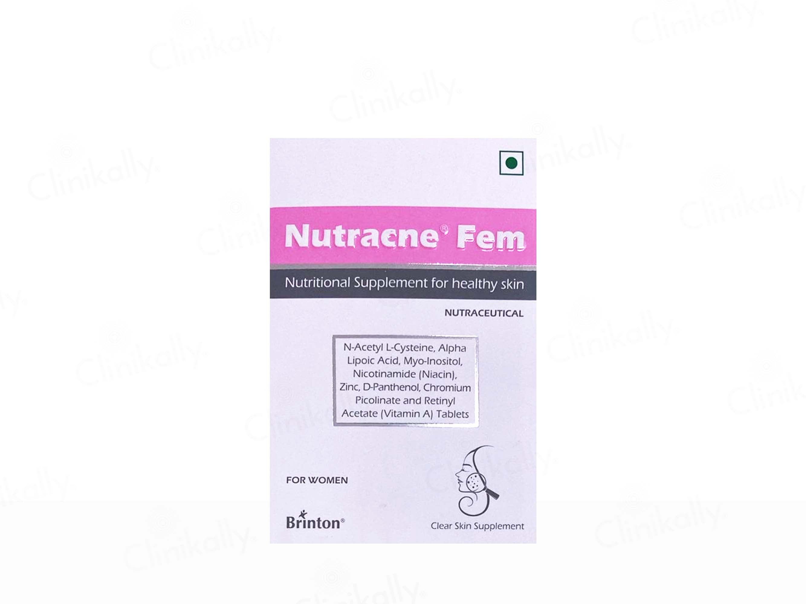 Nutracne Fem Nutritional Clear Skin Supplement For Women