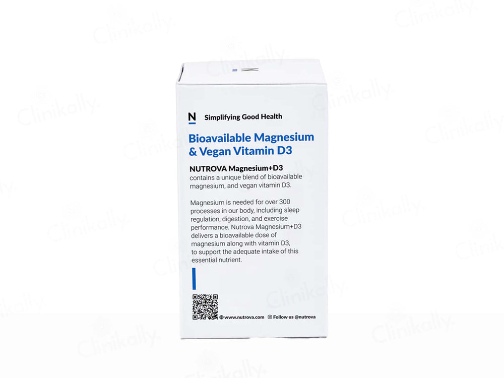 Nutrova Magnesium + D3 Health Supplement Tablet