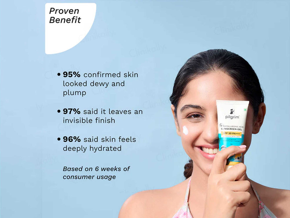 Pilgrim 1% Hyaluronic Acid Sunscreen Gel SPF 50 PA+++