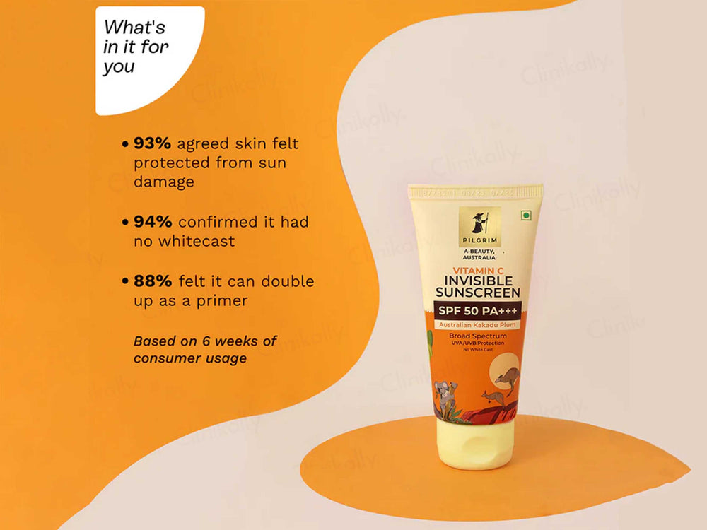 Pilgrim Vitamin C Invisible Sunscreen SPF 50 PA+++