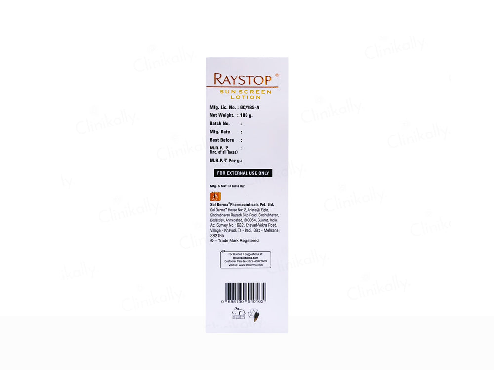 Raystop Sunscreen Lotion SPF 50 PA+++