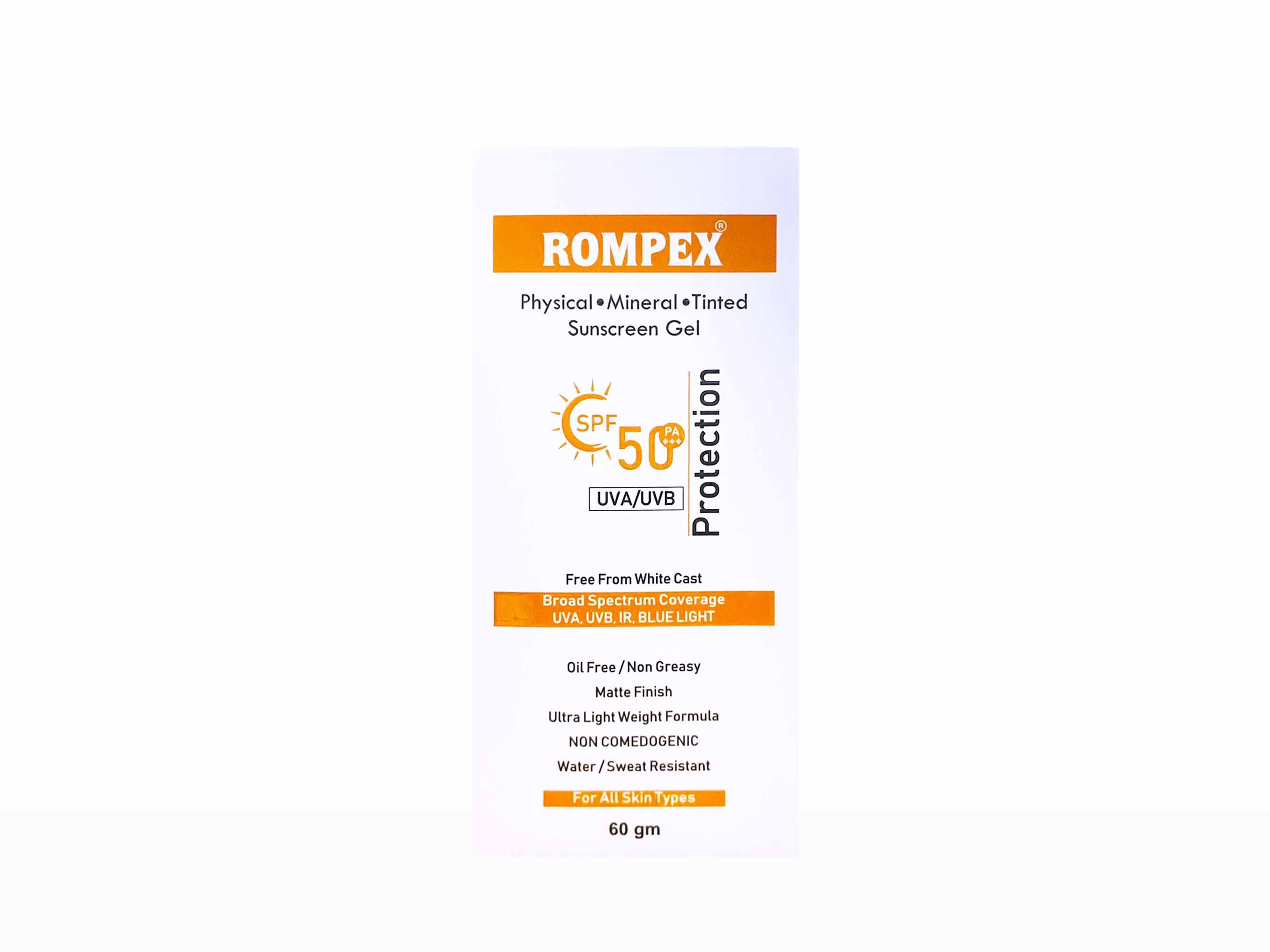 Rompex Tinted Sunscreen Gel SPF 50 PA+++