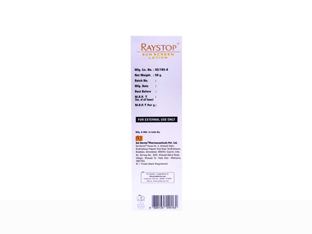 Raystop Sunscreen Lotion SPF 50 PA+++