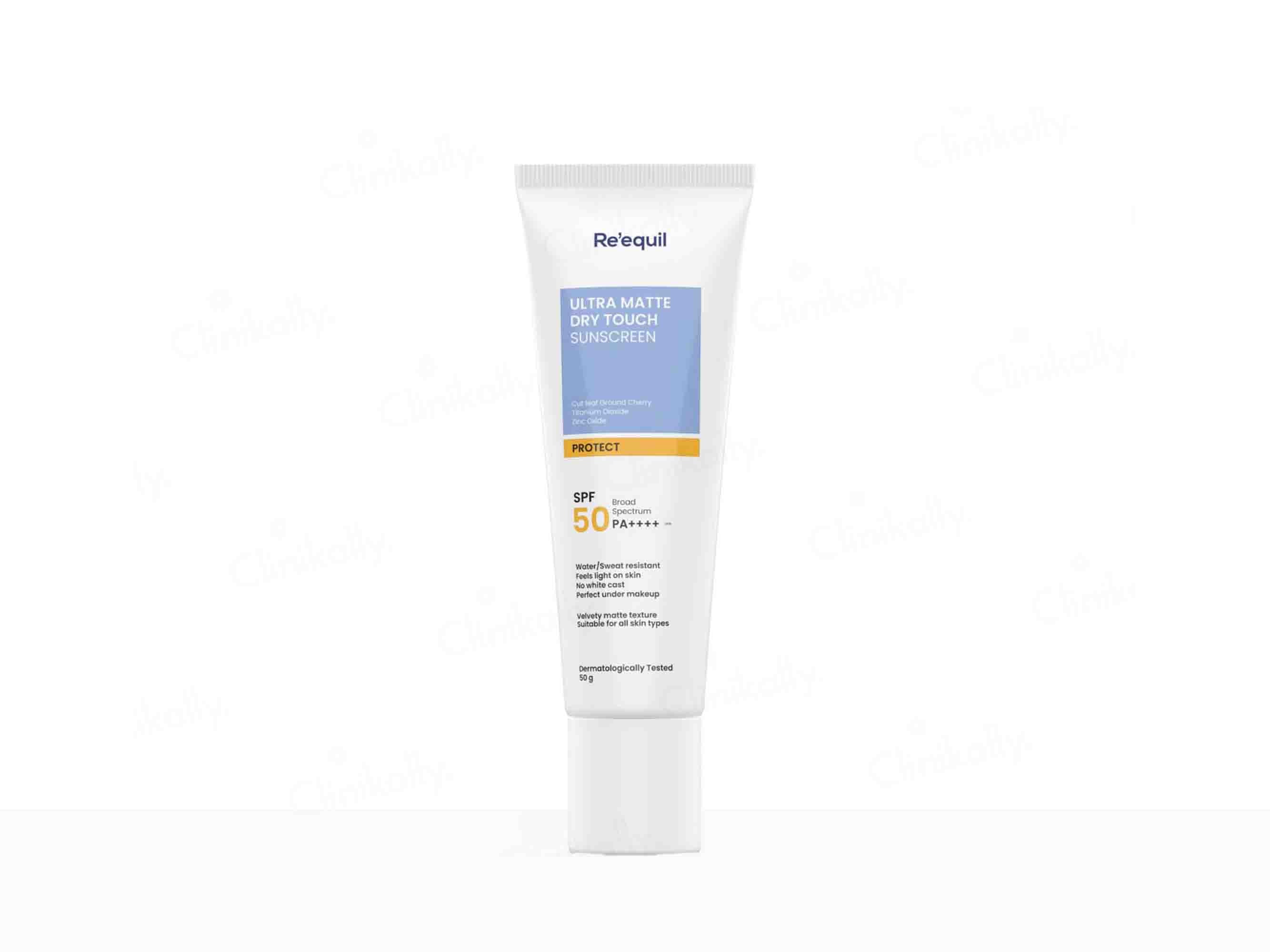 Re'equil Ultra Matte Dry Touch Sunscreen Gel SPF 50 PA++++