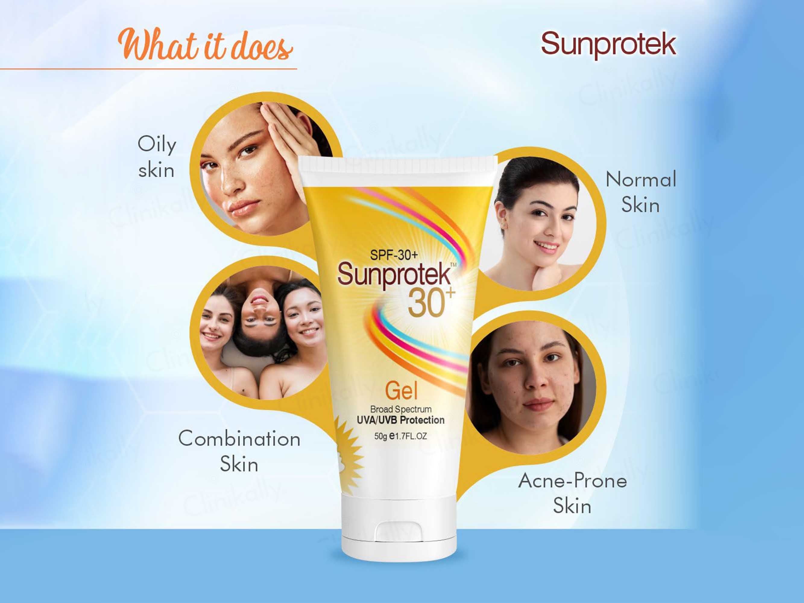 Sunprotek Sunscreen Gel SPF 30+ PA+++