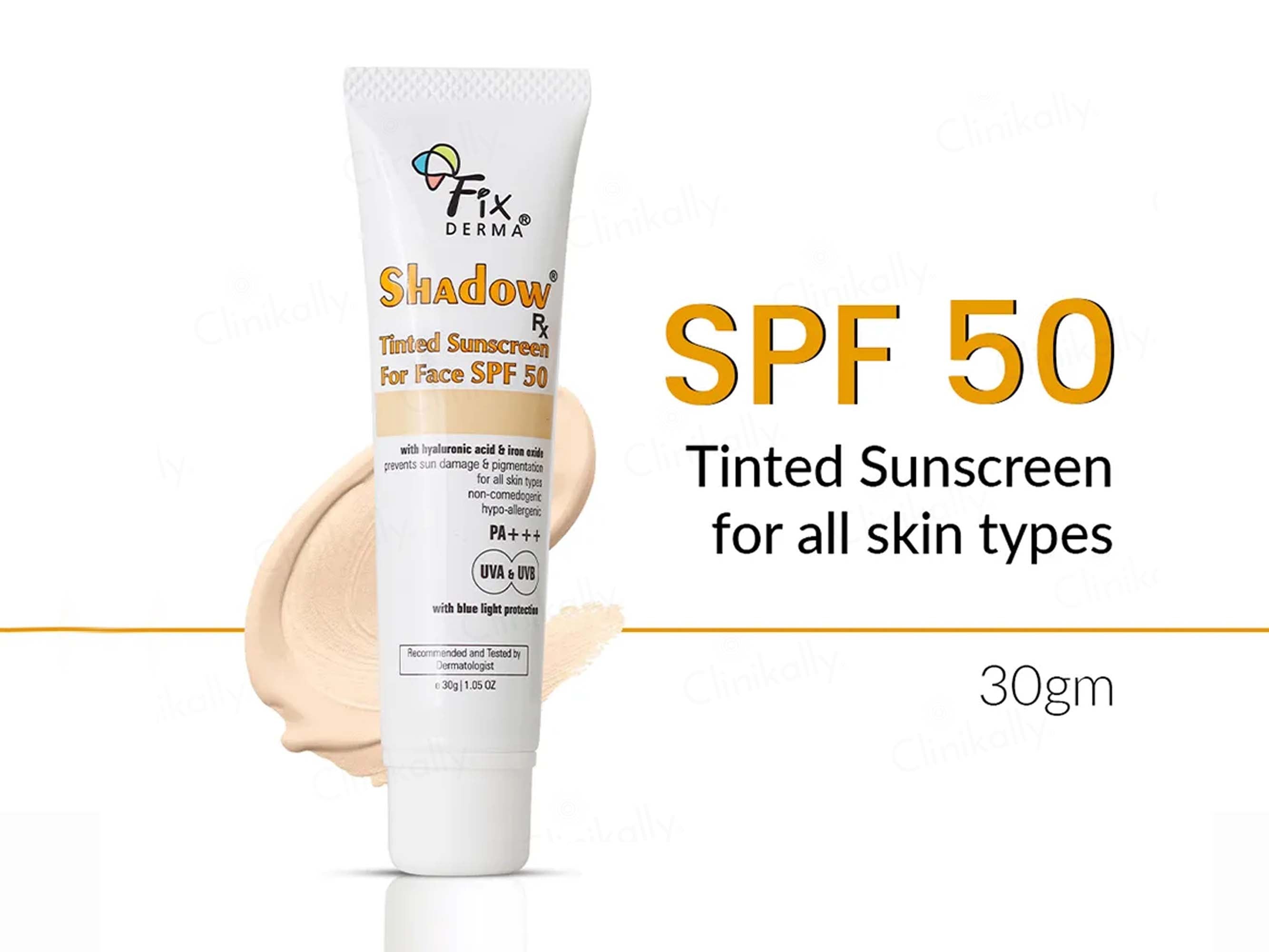 Fixderma Shadow Rx Tinted Sunscreen For Face SPF 50 PA+++