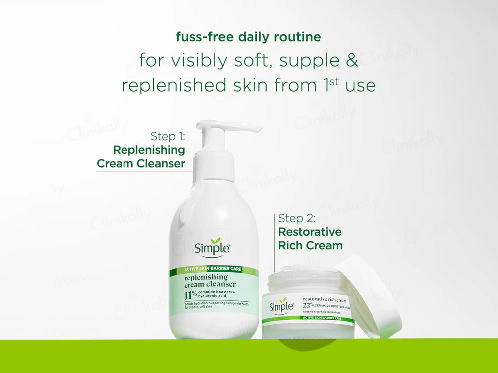 Simple Active Skin Barrier Care Replenishing Cream Cleanser