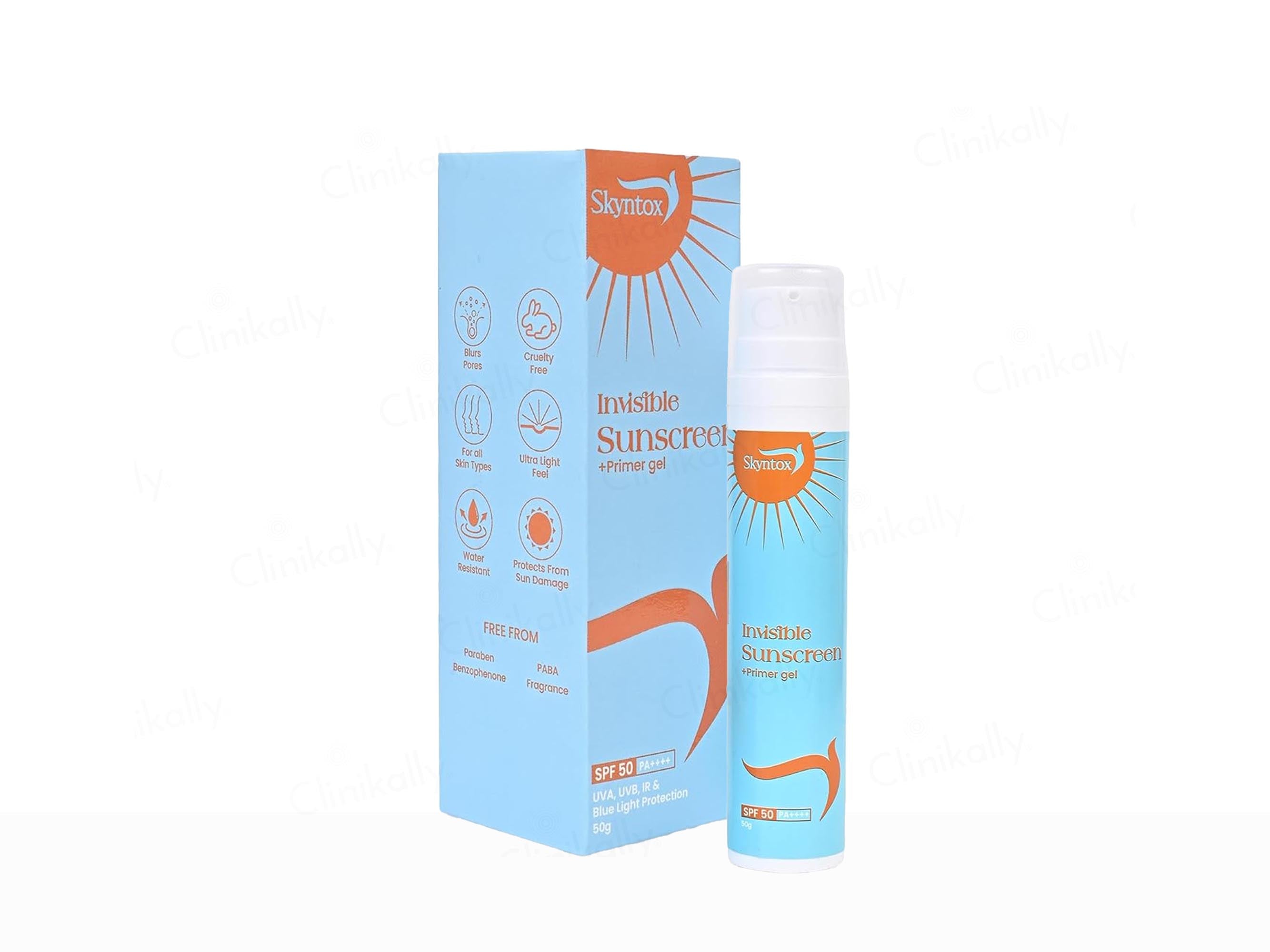 Buy Skyntox Invisible +Primer Sunscreen Gel SPF 50 PA++++ Online ...