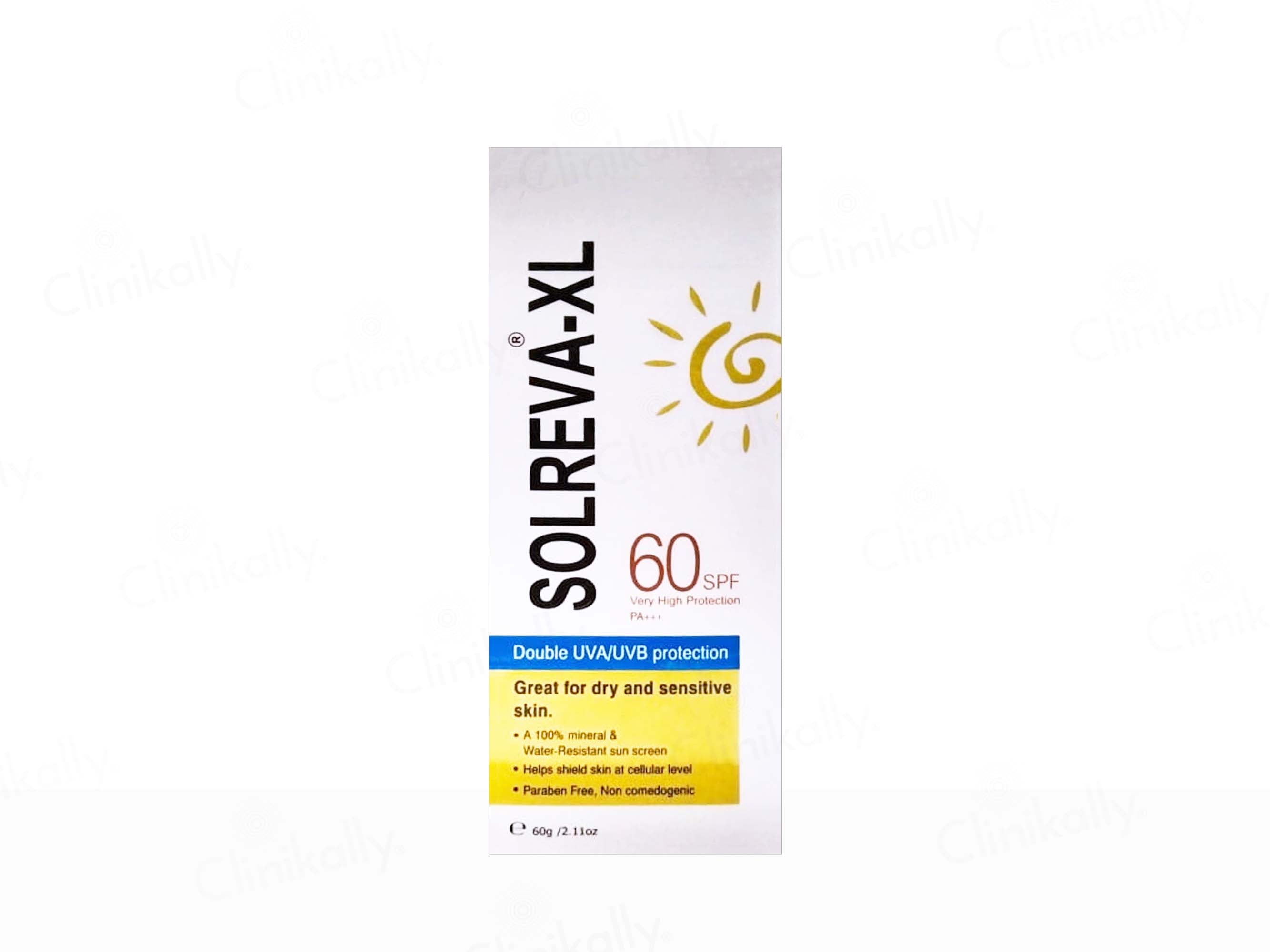 Solreva-XL Physical Sunscreen SPF 60 PA+++