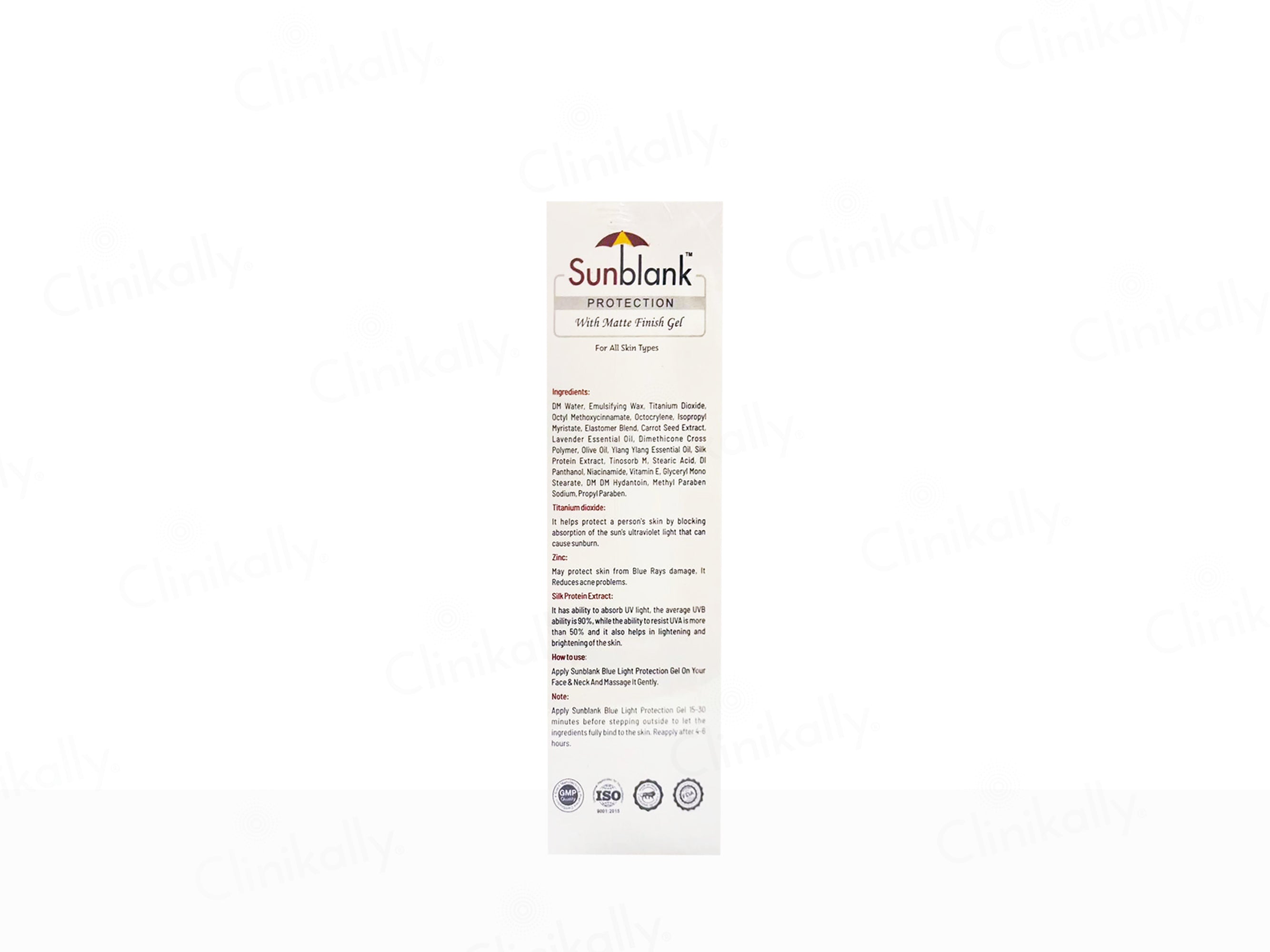 Sunblank Matte Finish Sunscreen Gel SPF 50+ PA+++