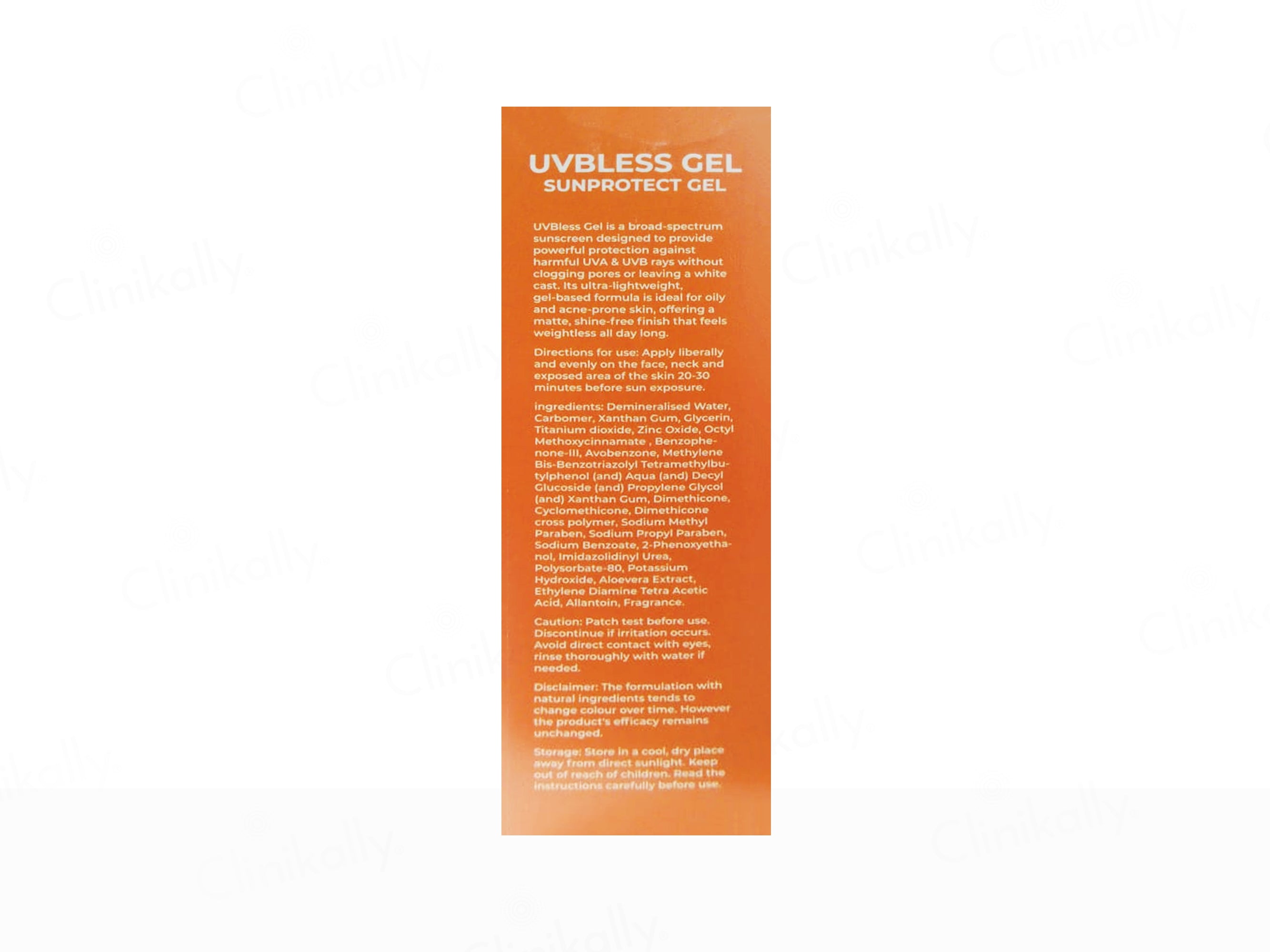 UVBless Sunprotect Ultra Lightweight Sunscreen Gel SPF 50+ PA+++