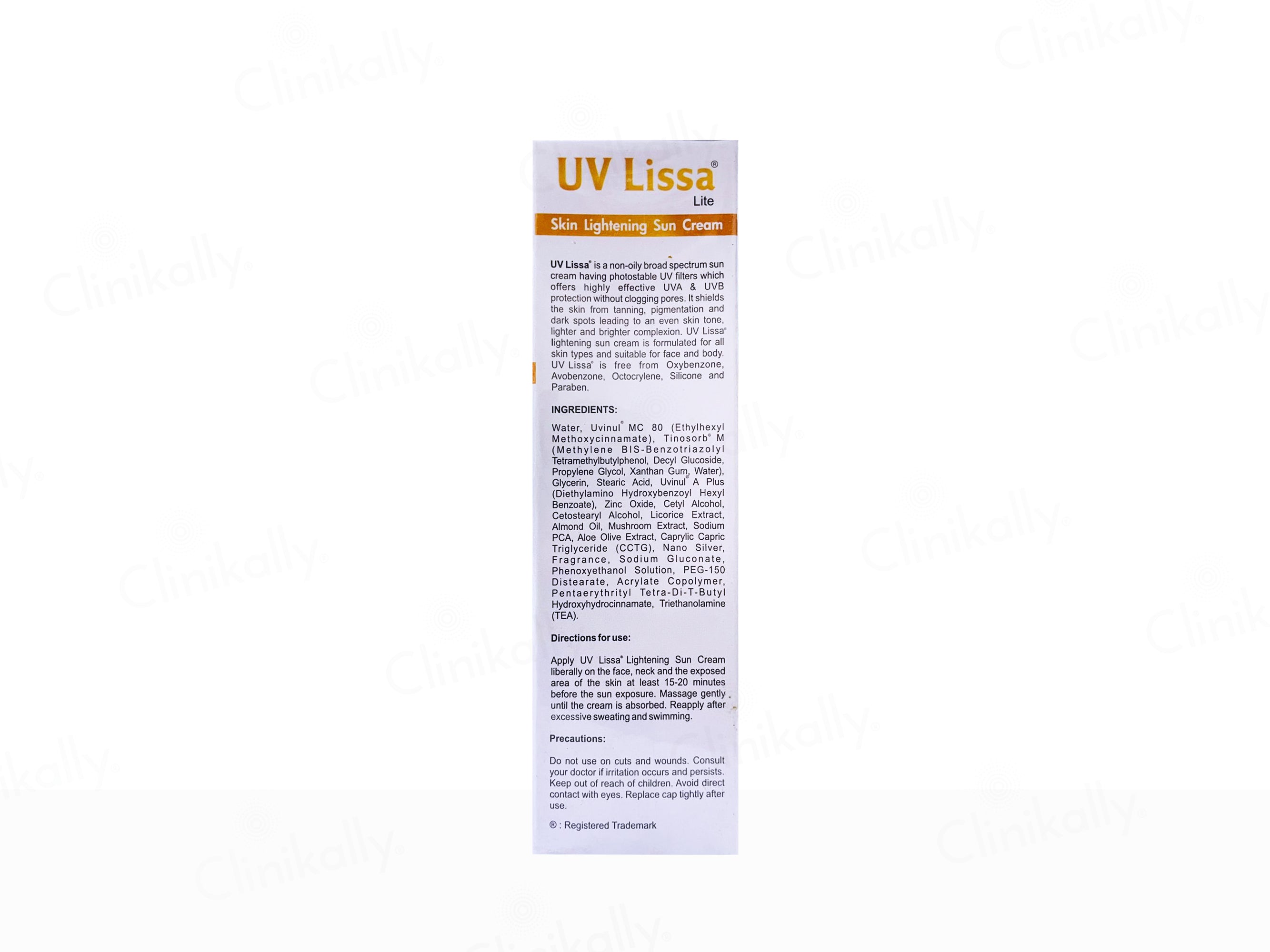 UV Lissa Lite Skin Lightening Sun Cream SPF 30 PA+++