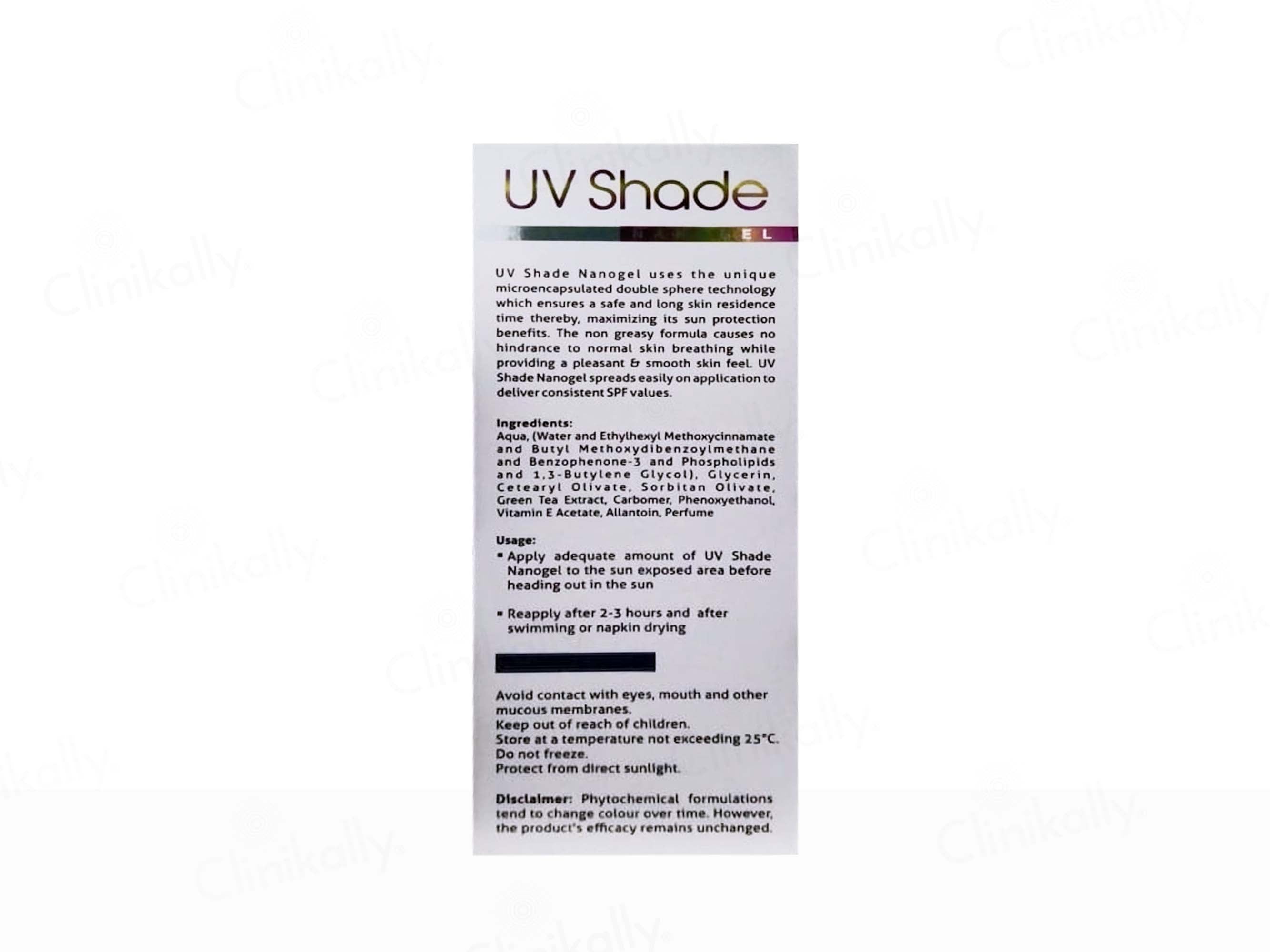 UV Shade Nano Gel Sunscreen SPF 50+ PA+++