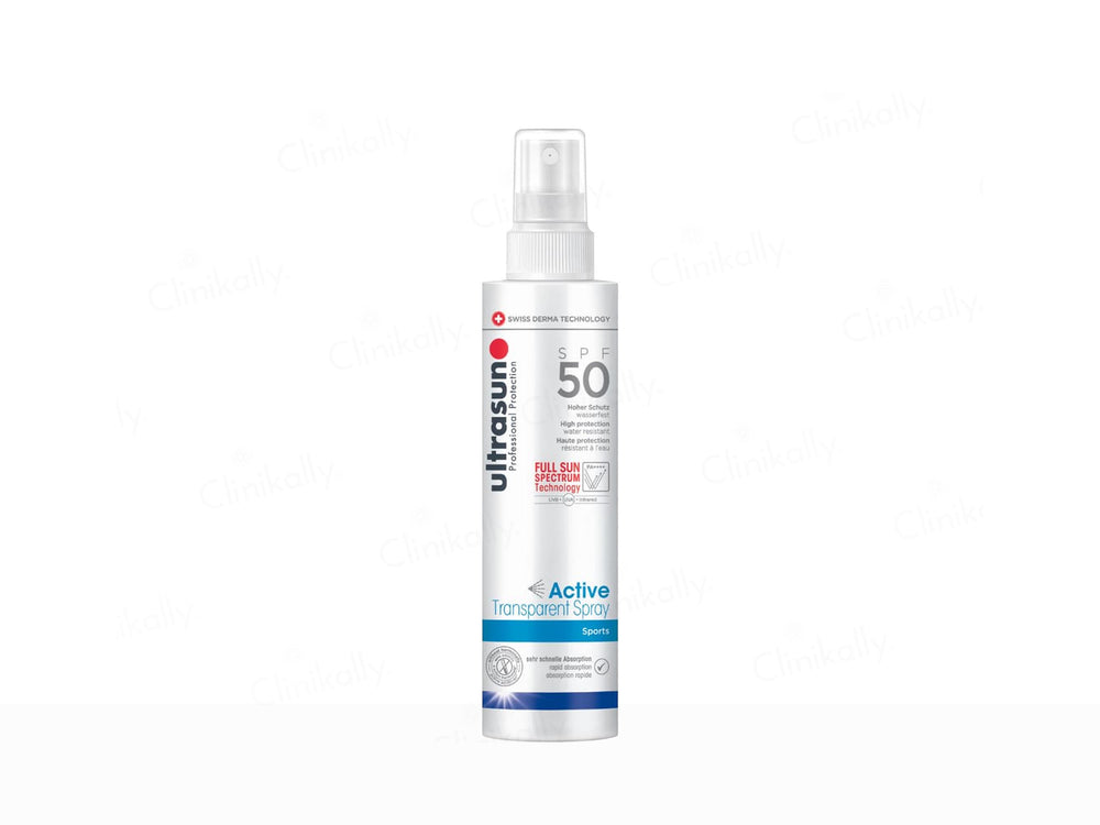 Ultrasun Active Transparent Sports Spray Sunscreen SPF 50 PA++++