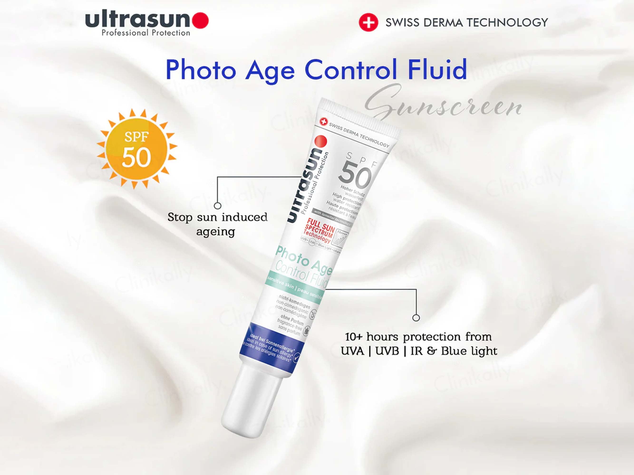 Ultrasun Photo Age Control Fluid Sunscreen For Sensitive Skin SPF 50 PA++++