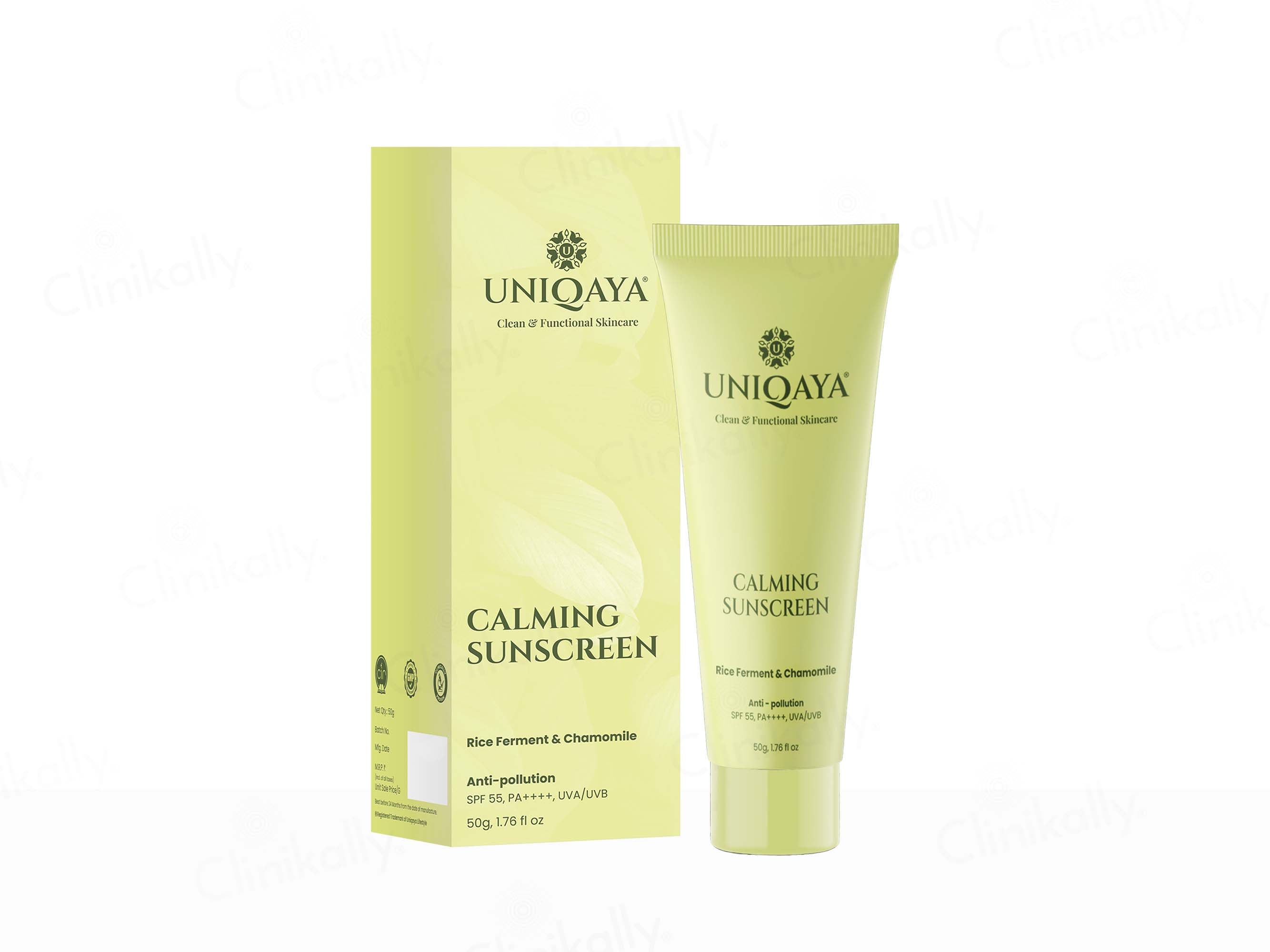 Uniqaya Calming Anti-Pollution Sunscreen SPF 55 PA++++