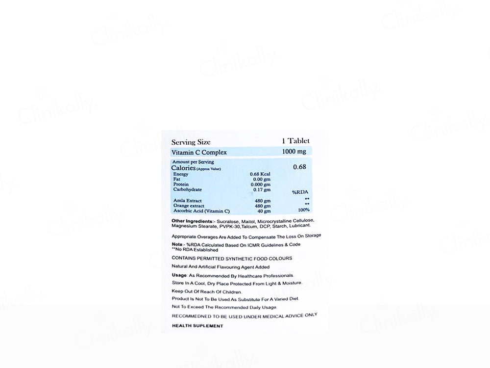 Vinshine Vitamin C Skin Lightening & Rejuvenation Chewable Tablet