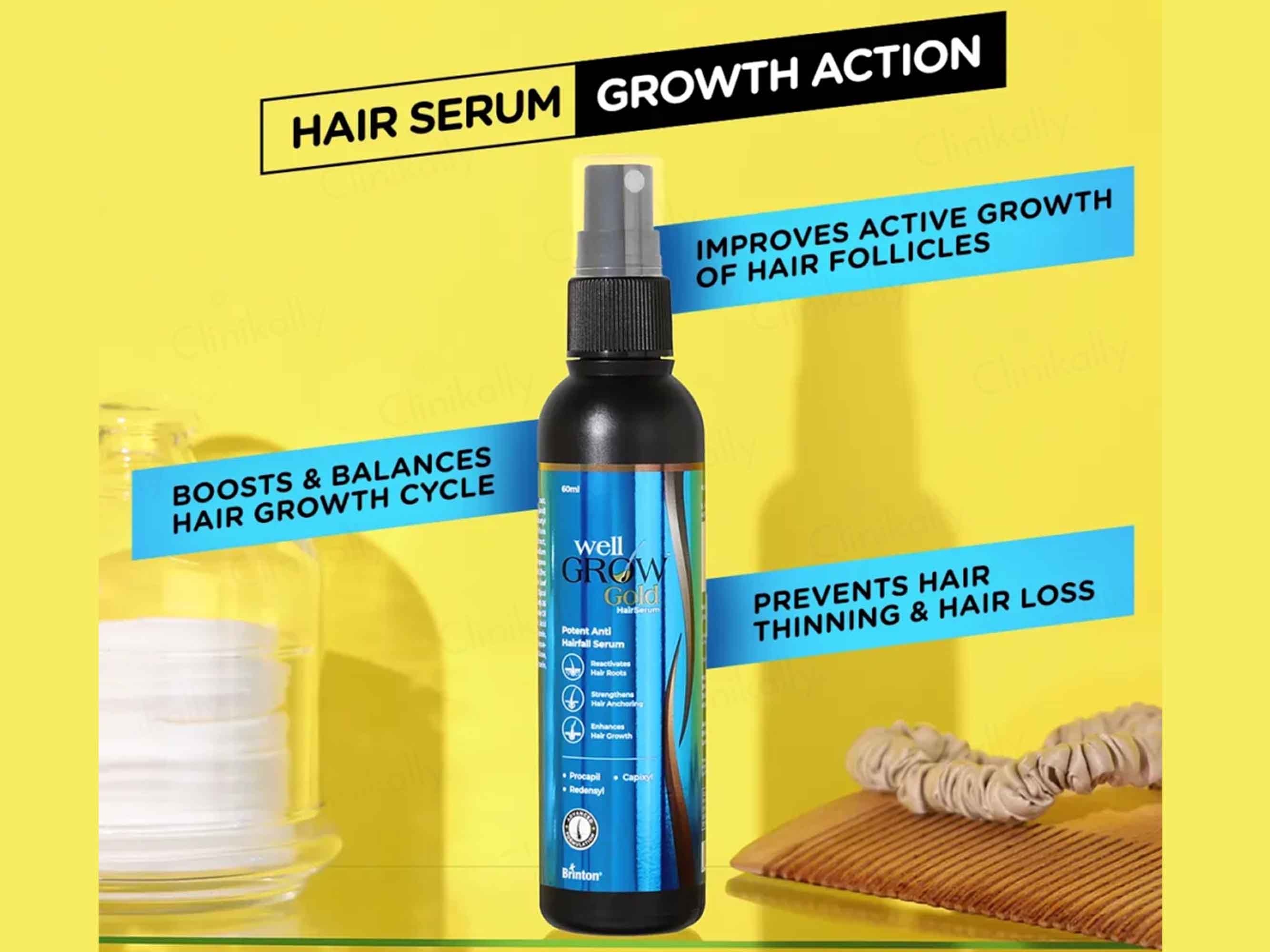 Buy Well Grow Gold Anti-Hairfall Hair Serum Online | Clinikally