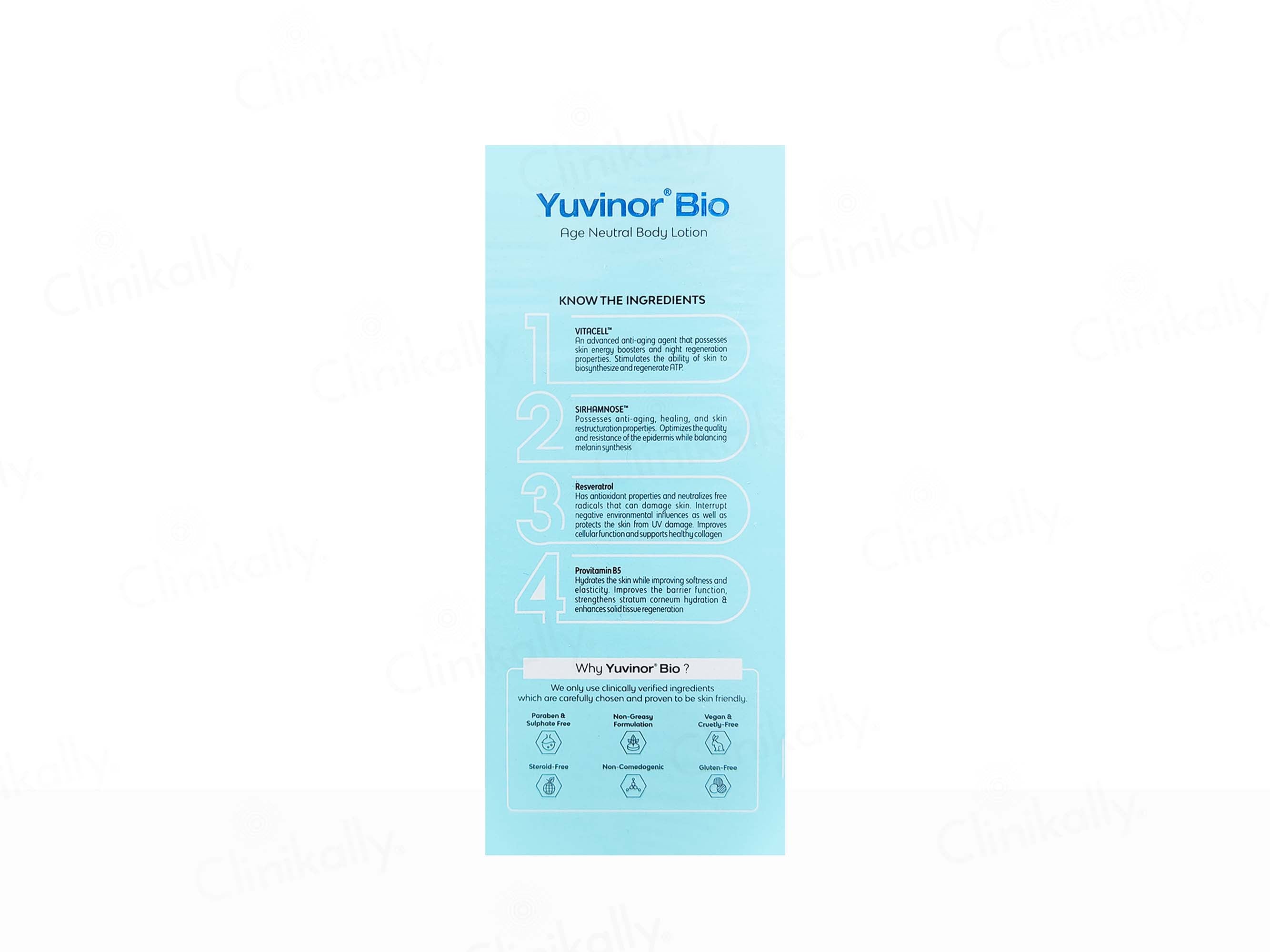 Yuvinor Bio Age Neutral Body Lotion