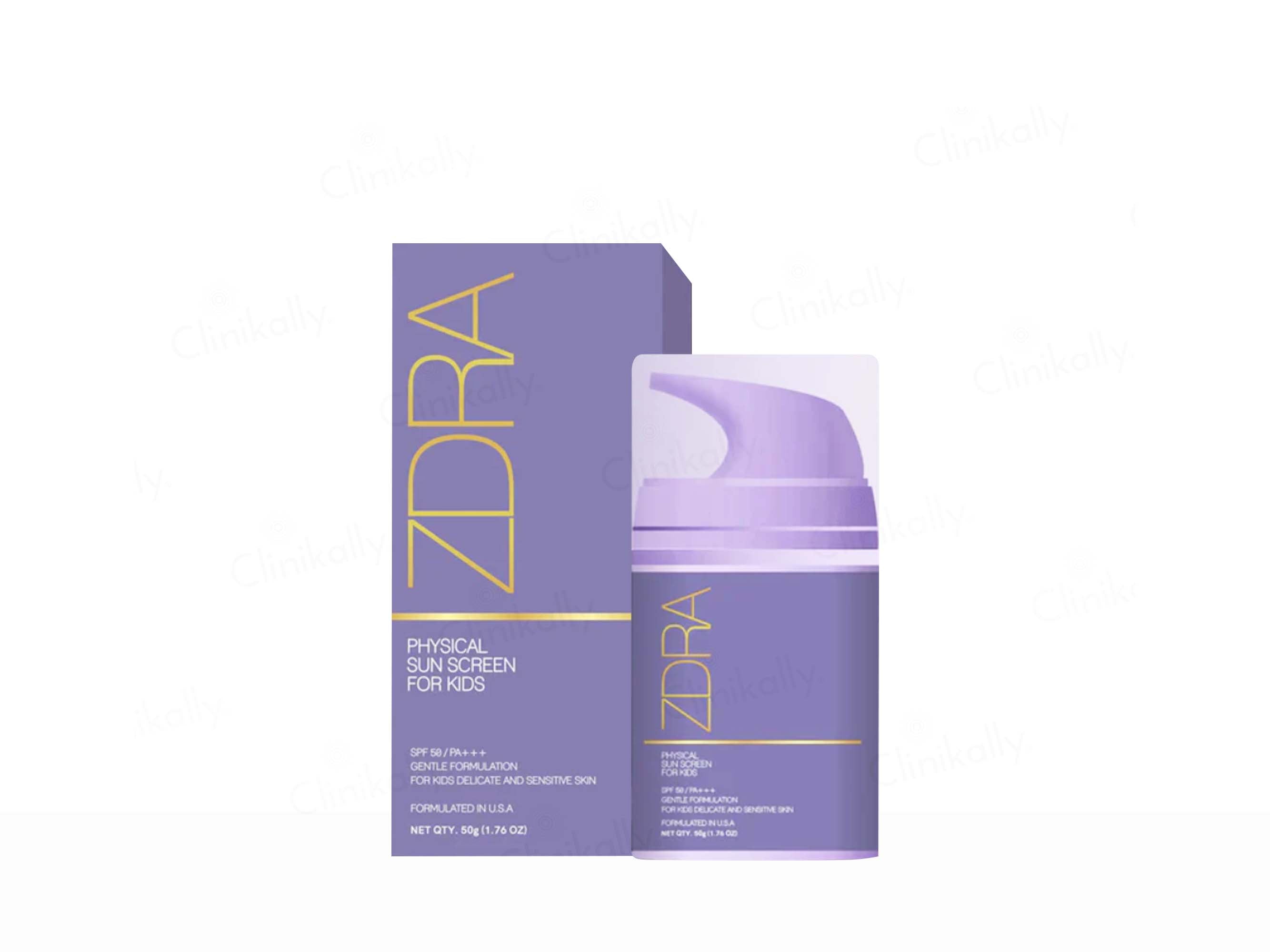 Zdra Physical Sunscreen For Kids SPF 50 PA+++