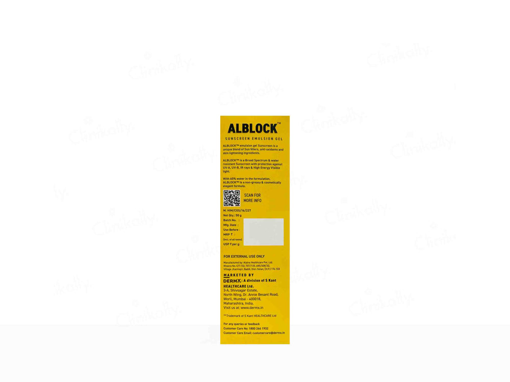 Alblock Sunscreen Emulsion Gel SPF 50+ PA+++