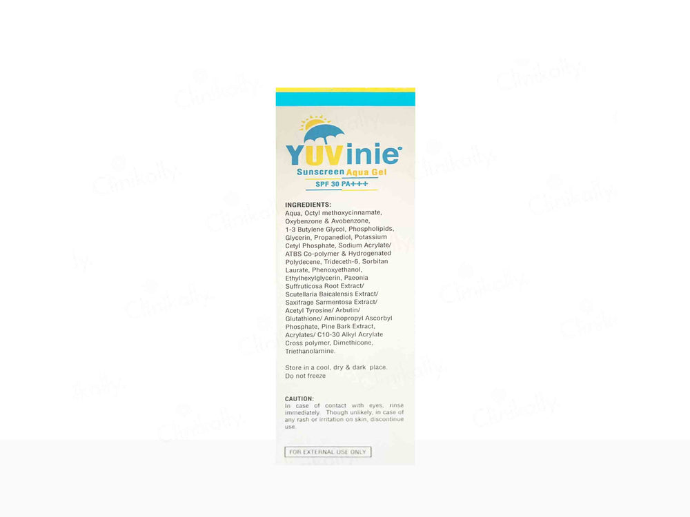 Yuvinie Sunscreen Aqua Gel SPF 30 PA+++