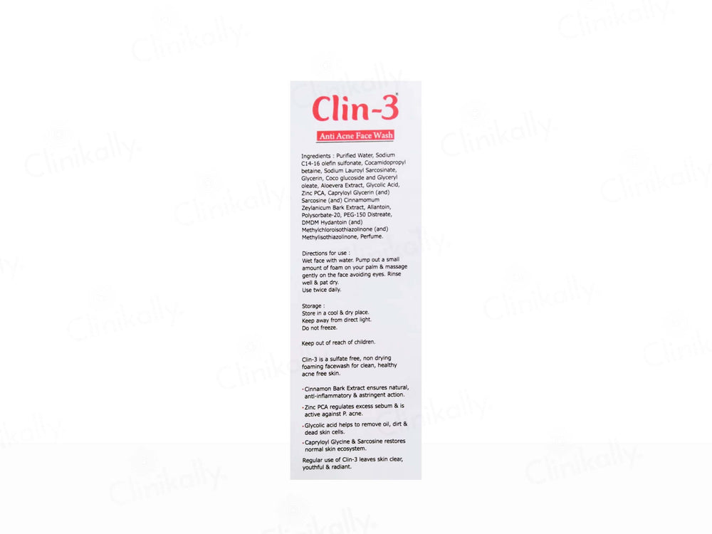 Clin-3 Anti-Acne Face Wash