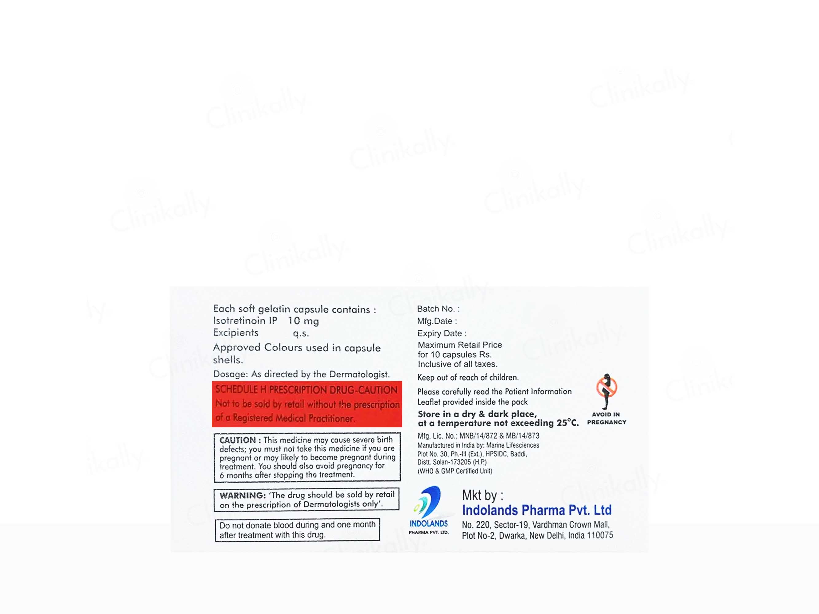 Indotroin 10mg Soft Gelatin Capsule