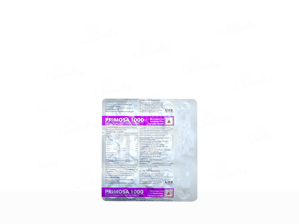 Primosa 1000 Soft Gelatin Capsule